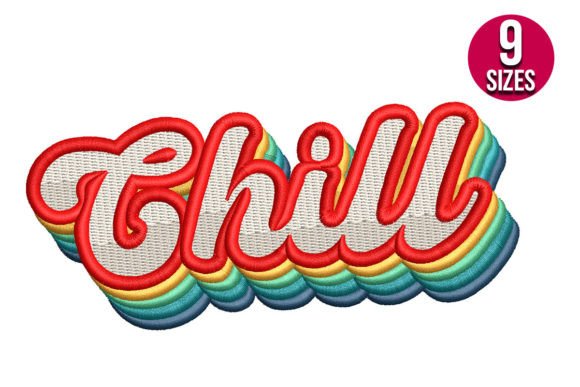 Chill Retro: A Nostalgic Embroidery Design
