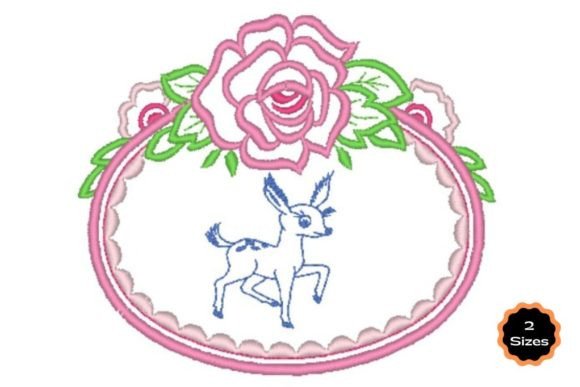 Cute Gazelle Embroidery Design