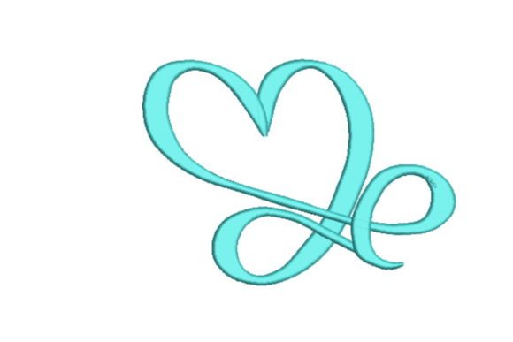 Heart Infinity Embroidery Design