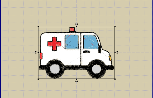 Simple Ambulance Embroidery
