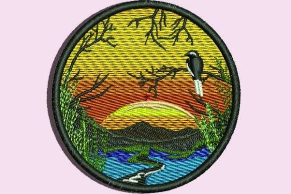 The Sunset Embroidery Design